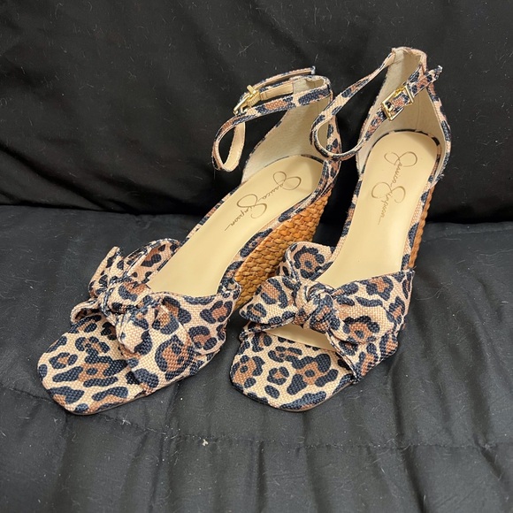 Jessica Simpson Shoes - New without Box Jessica Simpson Animal Print Wedges Size 9